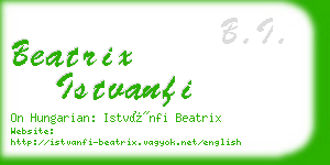 beatrix istvanfi business card